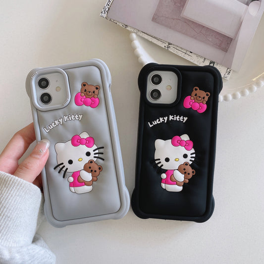Apple iPhone 12 Hello Kitty Soft Silicon Case (Pattern 3)