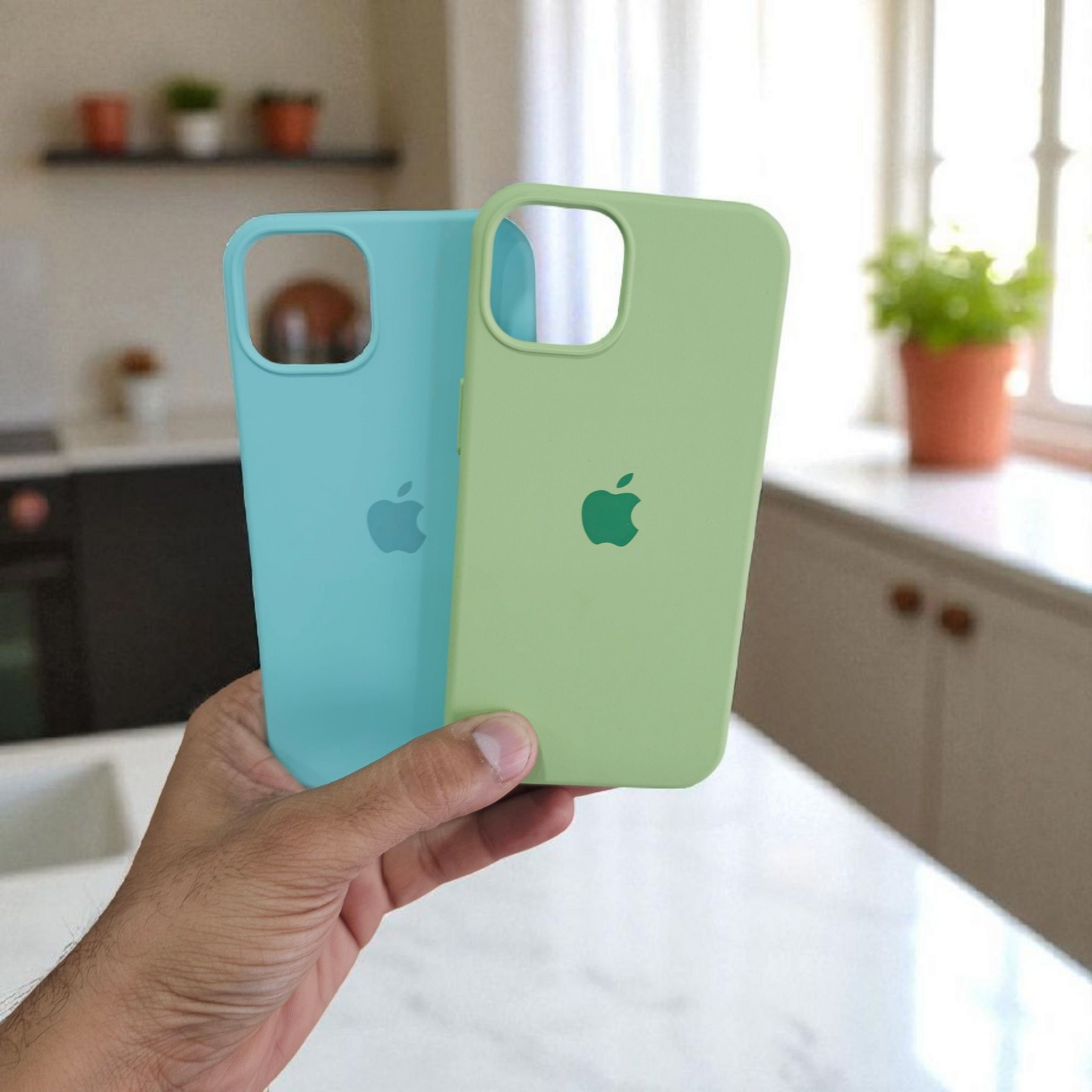 (Pack of 2) Silicone Case Cover for iPhone 12 Pro 5G - Combo 1