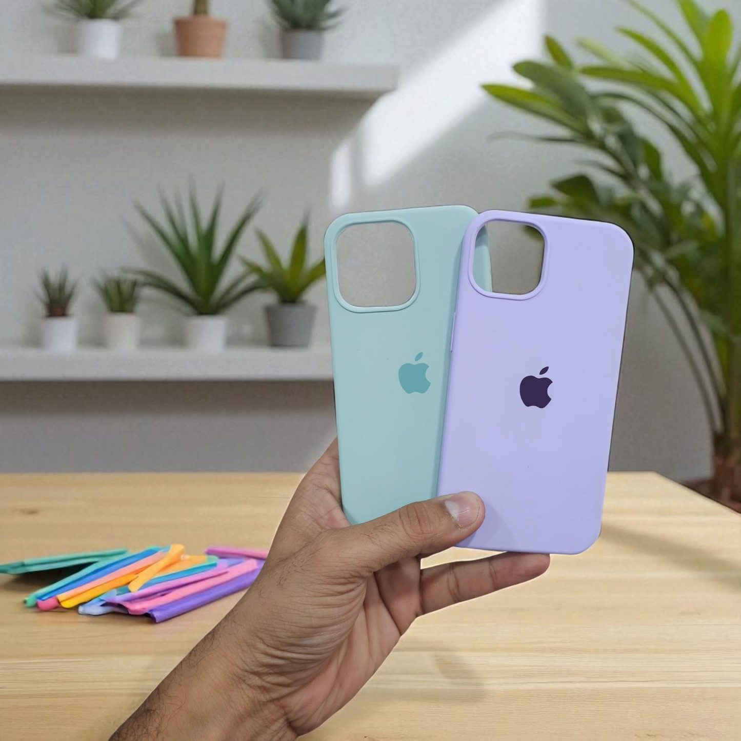 (Pack of 2) Silicone Case Cover for iPhone 12 5G - Combo 7