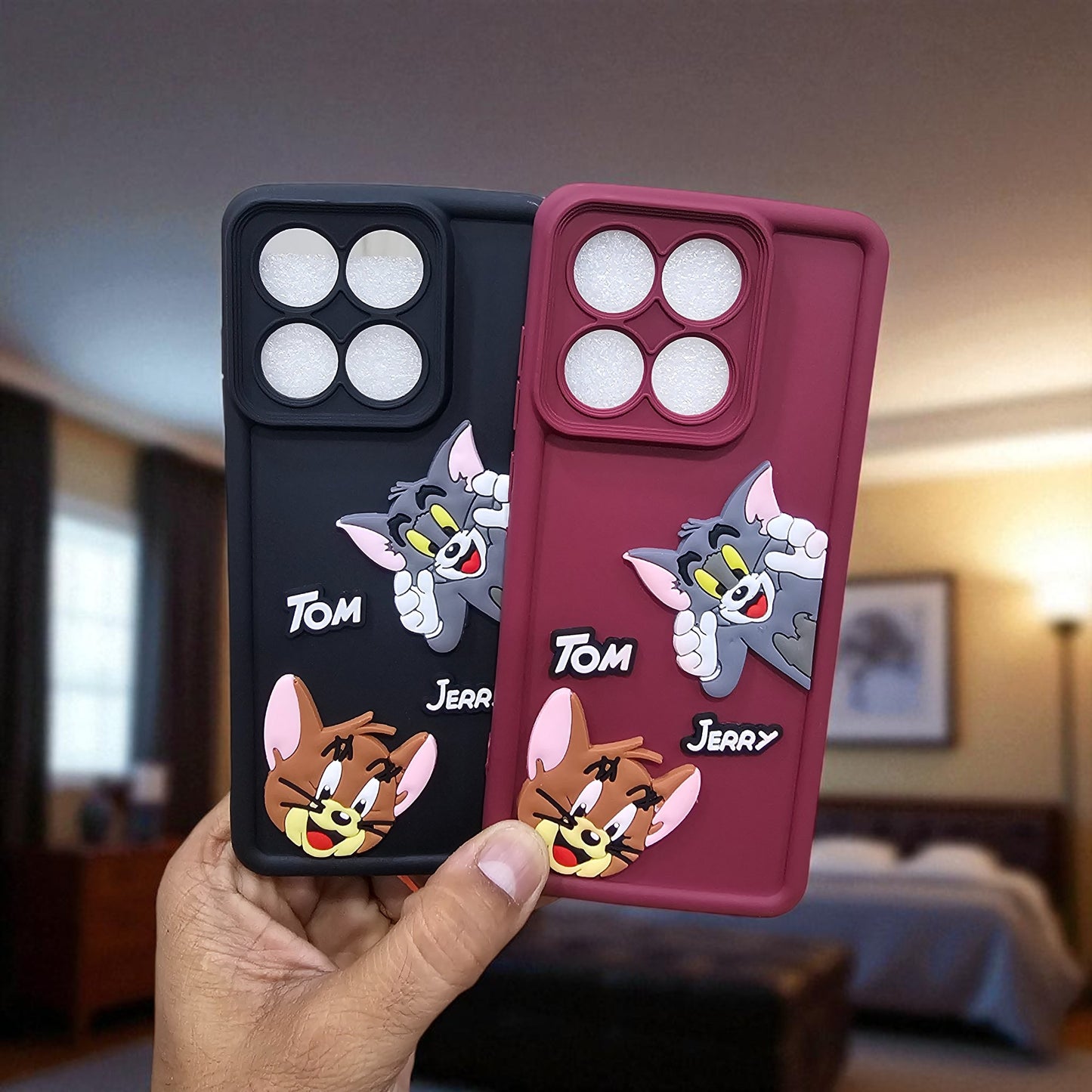 (Pack of 2)Motorola Moto Edge 60 Fusion 5G Soft Silicone tom & jerry Back Cover Case - Combo 2