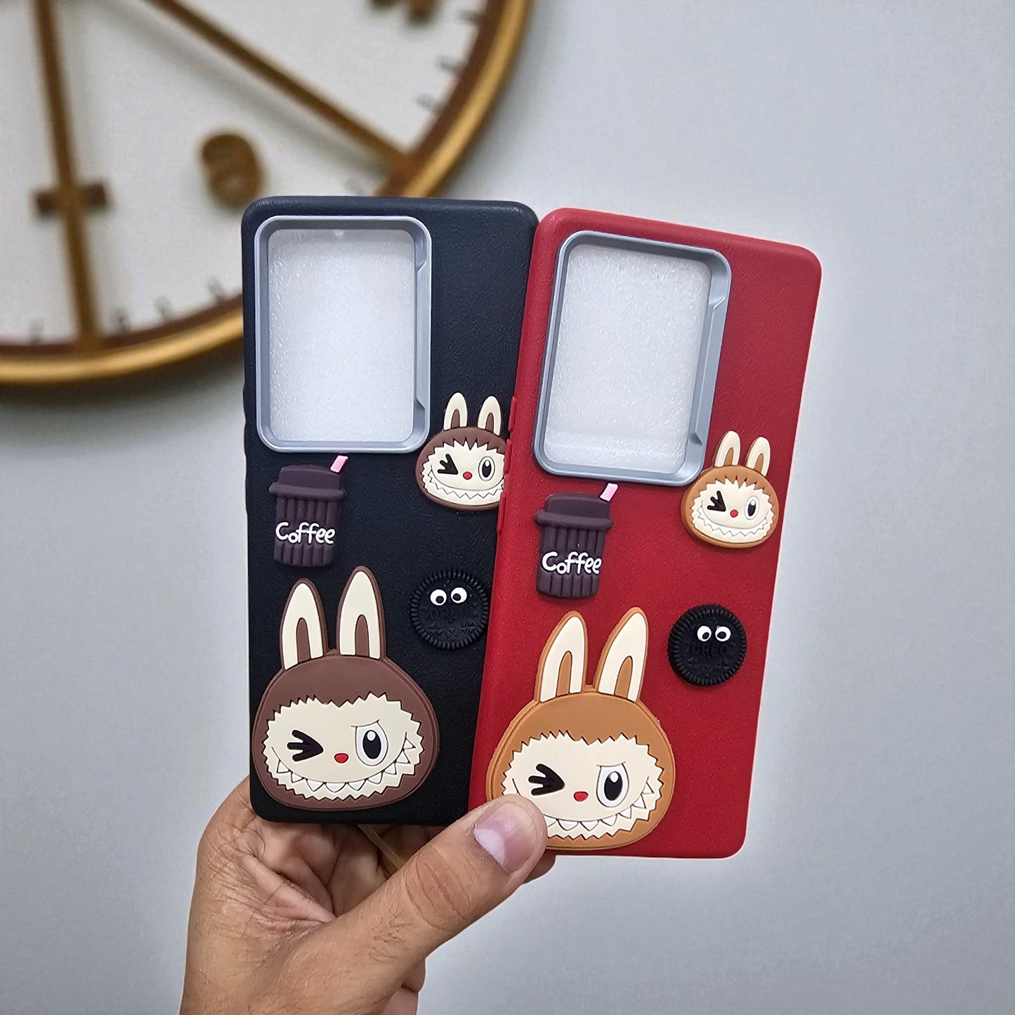 (Pack of 2)Vivo V29 5g Soft Silicone Labubu Phone Back Case Cover - Combo 2