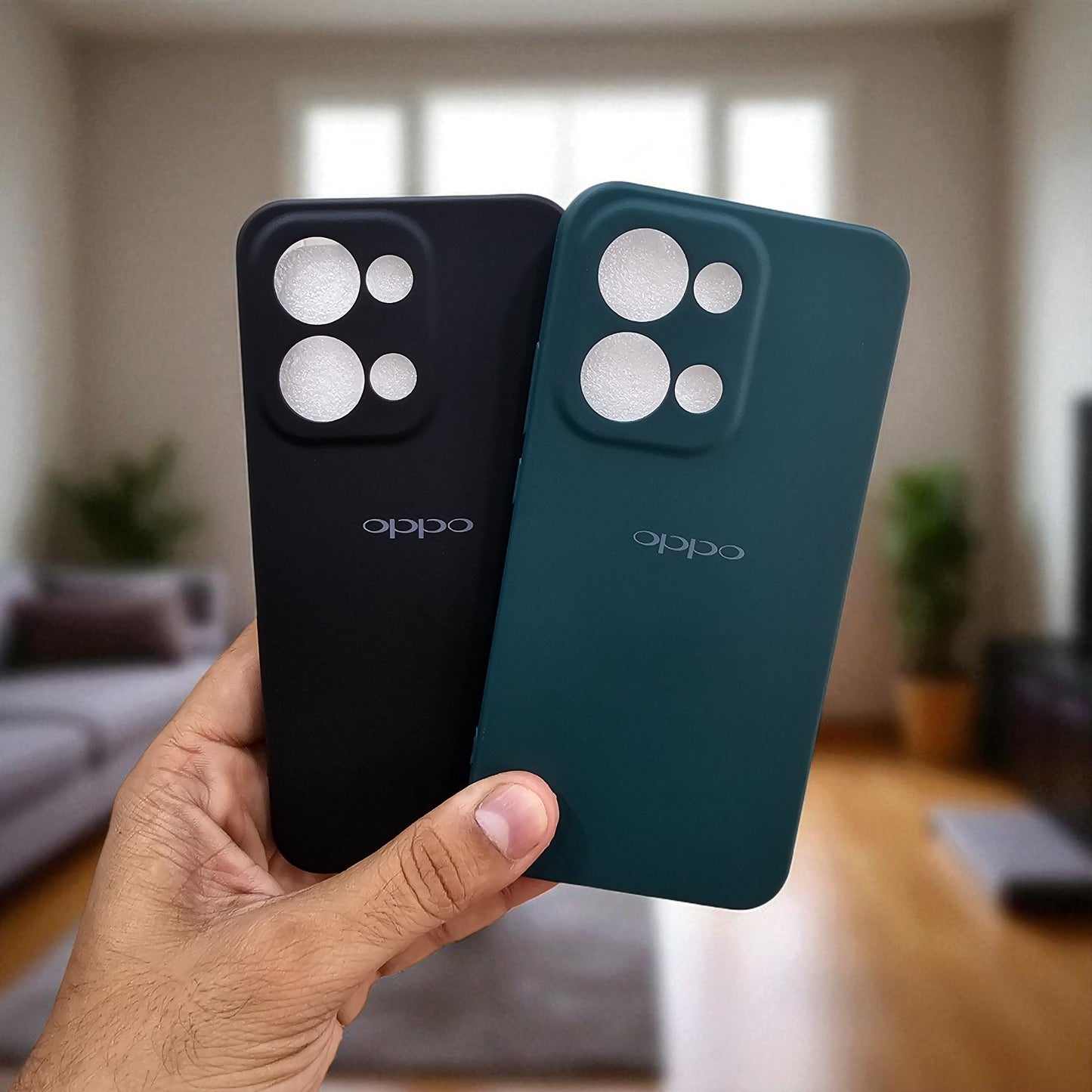 (Pack of 2) Silicone Case Cover for Oppo Reno 13 Pro 5G - Combo 1