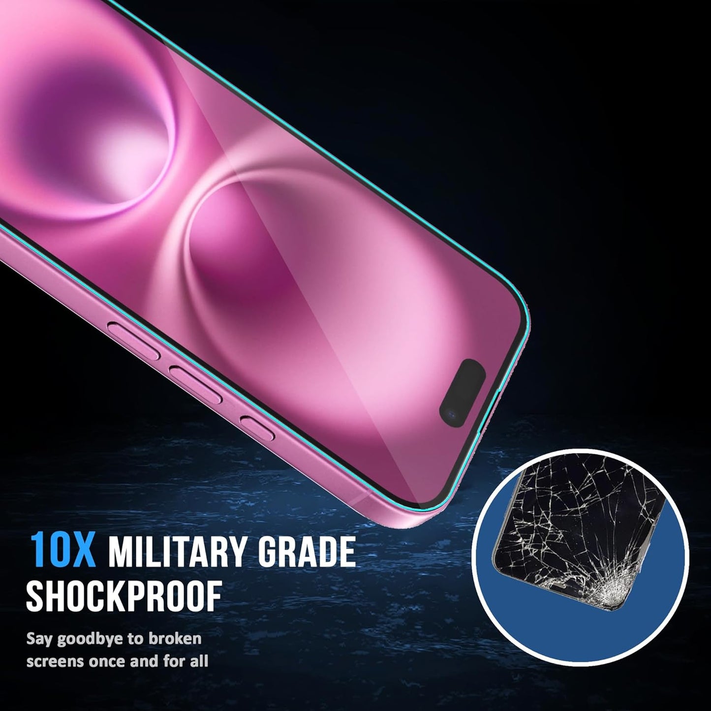 (Pack Of 3) Apple iPhone 17 Pro Border-Less Dust Proof Gorilla Crystal Clear Tempered Glass