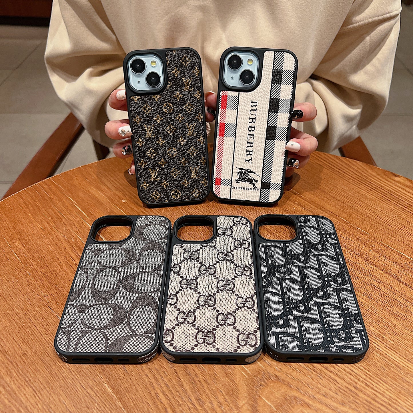 Apple iPhone Luxury Branded Leather Designer Case - Coach