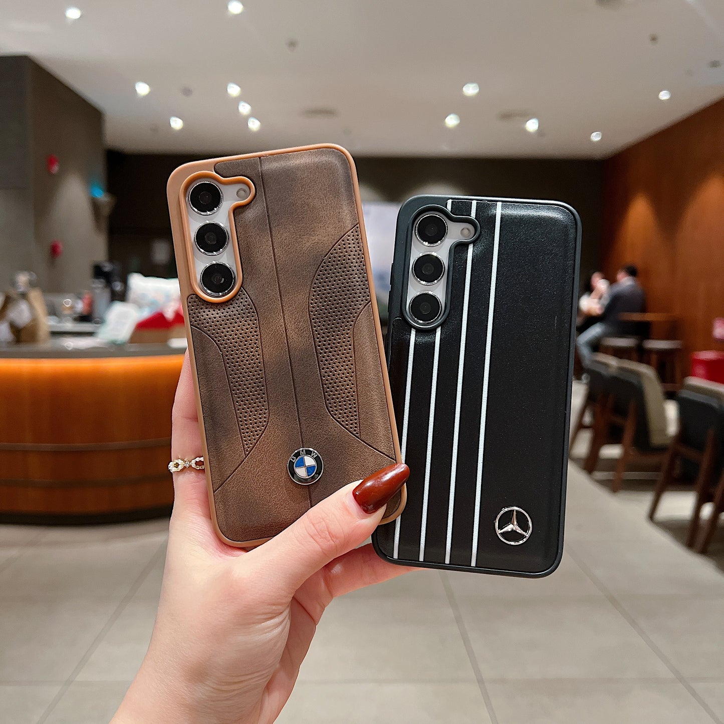 Samsung S23 5g Luxury Branded Car Logo Leather Designer Case - BMW 2