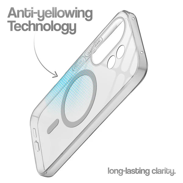 Vivo X200 Fe 5g Crystal Clear Anti-Yellowing Wireless Charging Support Case - Crystal Grey