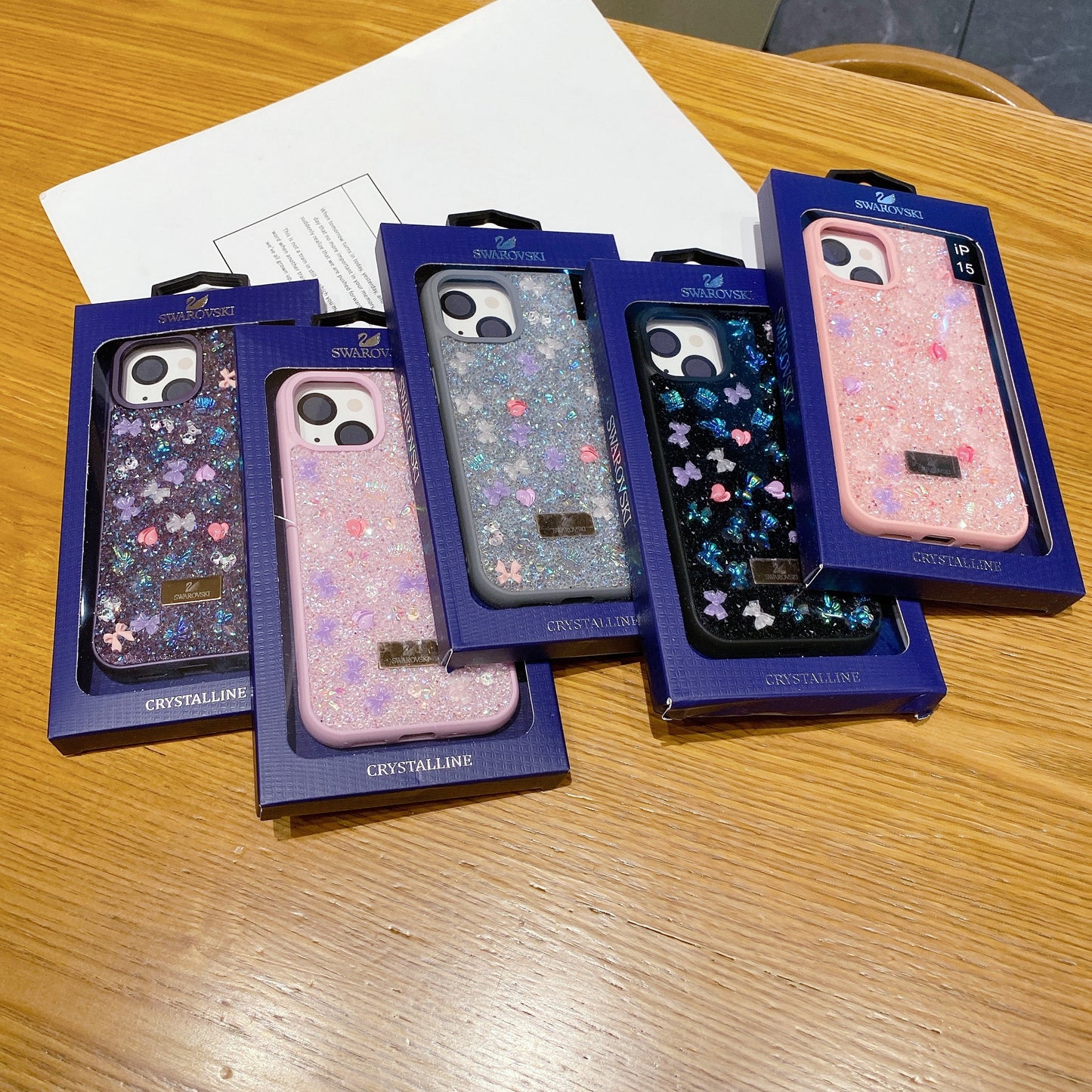 Apple iPhone Swarovski Gliiter Rhinestone Shinning Preminum cases - Natural Titanium