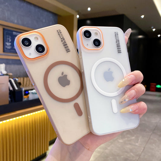 Apple iPhone 13 Premium Magnetic Frosted Ultra Slim Back Case - Desert Gold