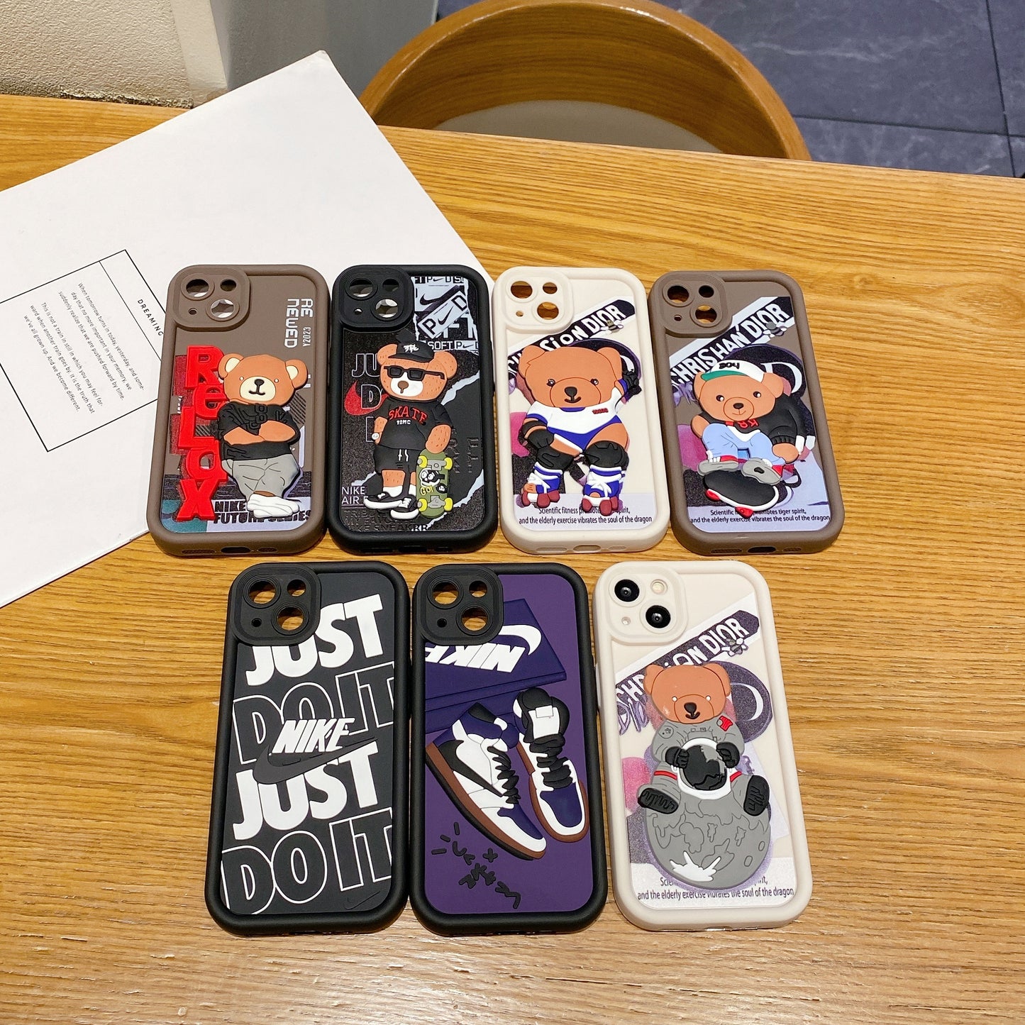 Apple iPhone Bear Soft Silicone Cute 3D Cartoon Back Cover Case - Bear 2