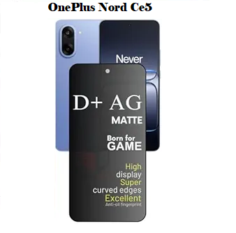 (Pack Of 3)OnePlus Nord Ce 5 5g Gaming Special D+ AG Matte Tempered Glass Anti Fingerprint