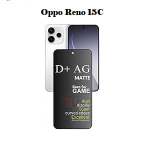 (Pack Of 3)Oppo Reno 15c 5g Gaming Special D+ AG Matte Tempered Glass Anti Fingerprint