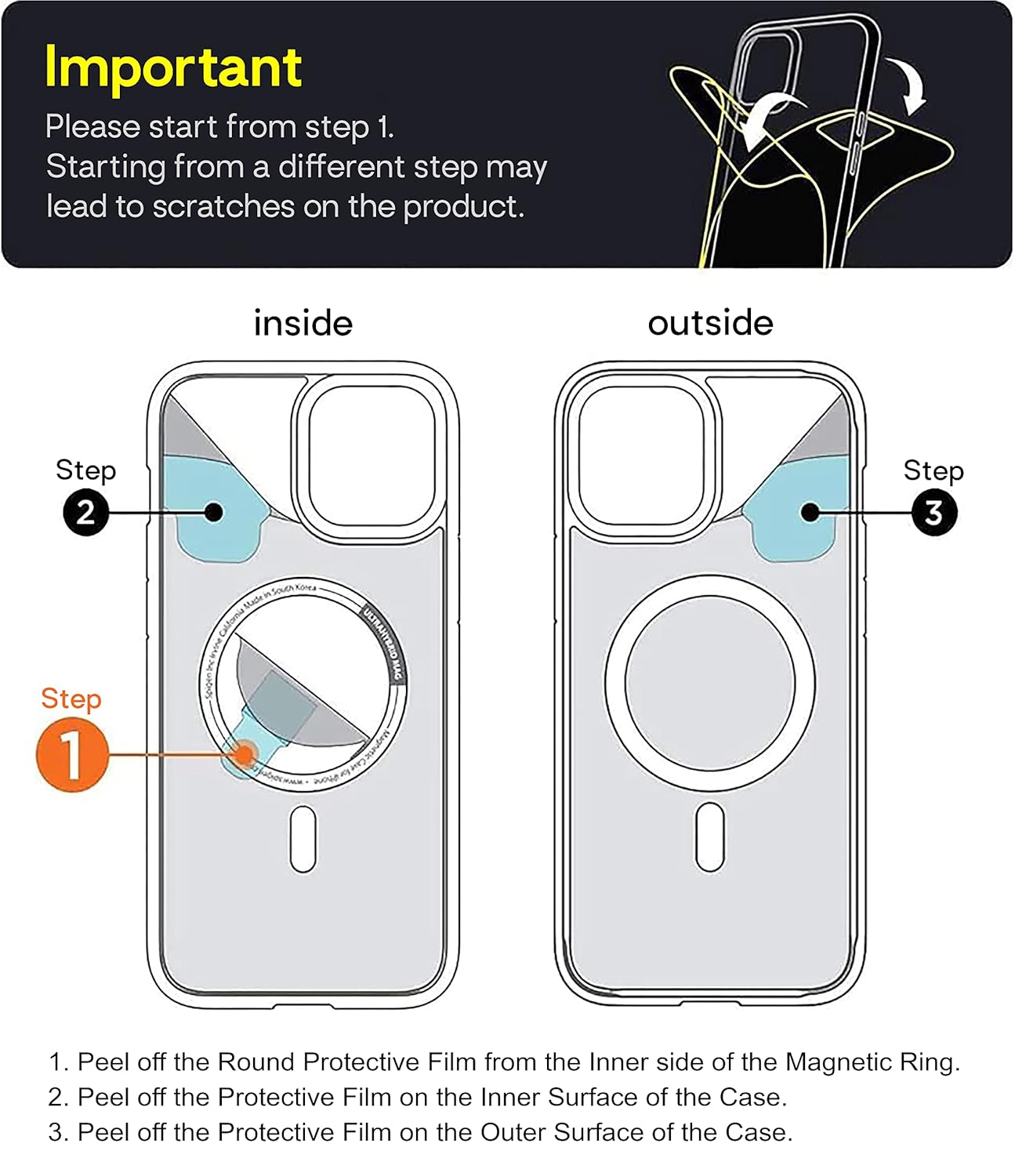 Samsung S23 Fe 5g Anti Yellow Clear Magsafe Back Case Cover - White