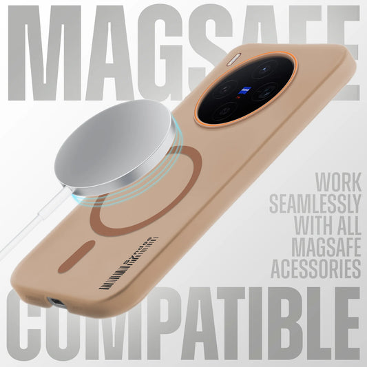 Vivo X300 5G Premium Magnetic Frosted Ultra Slim Back Case - Desert Gold