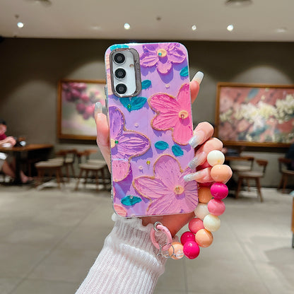 Samsung A54 5G 3D Hot Trending Charms Rhinestone Flowers case - Pattern 3