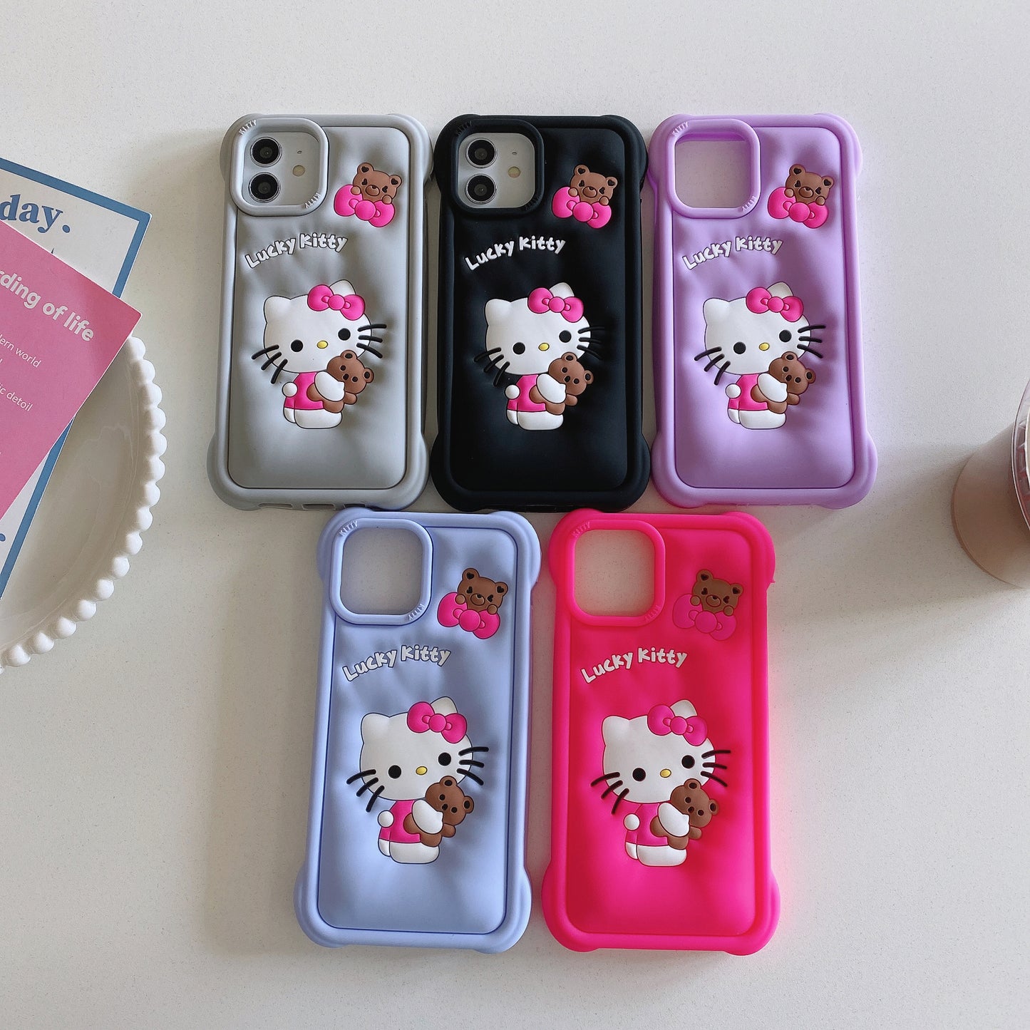 Apple iPhone 12 Hello Kitty Soft Silicon Case (Pattern 4)