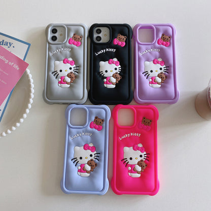 Apple iPhone 12 Hello Kitty Soft Silicon Case (Pattern 2)