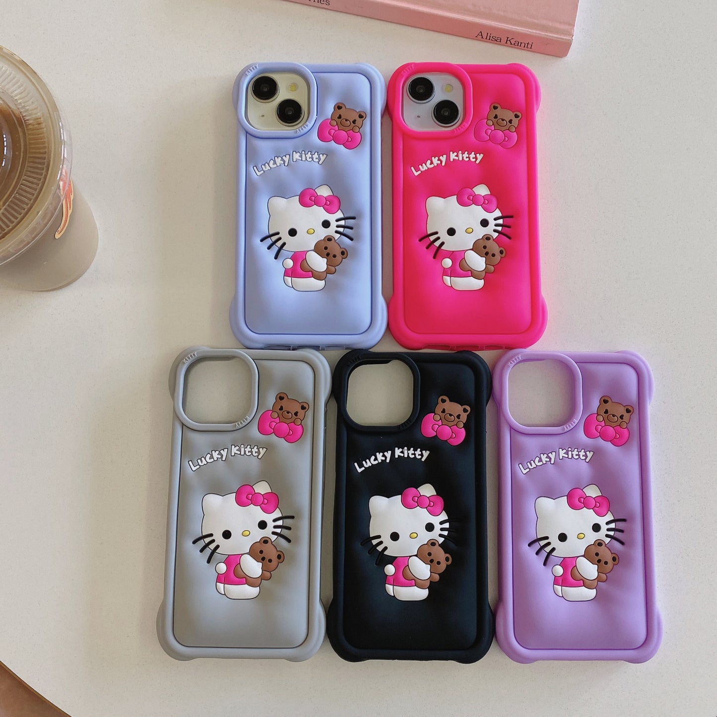 Apple iPhone Hello Kitty Soft Silicon Case (Pattern 4)