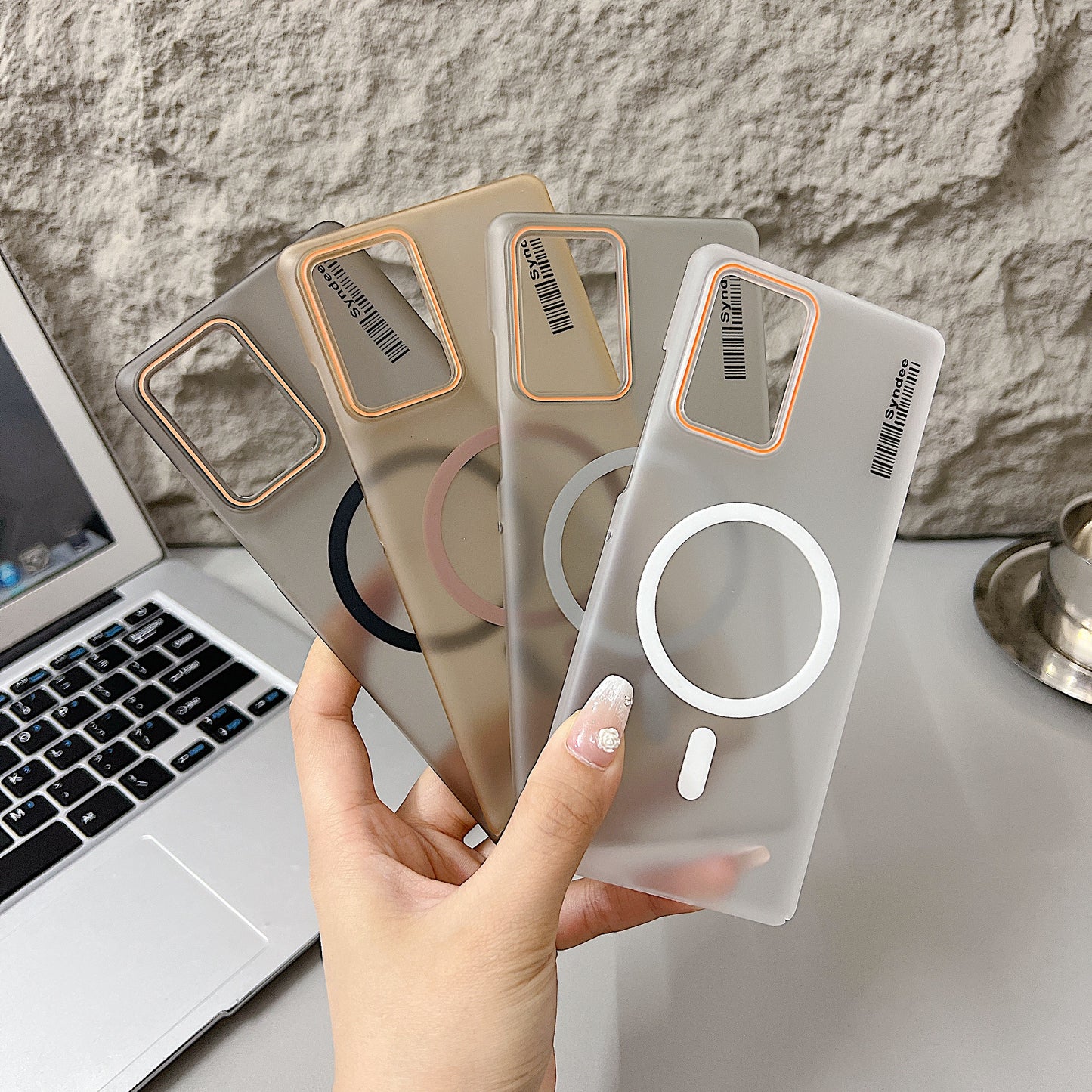 Motorola Moto EDGE 50 Fusion / G96 5G Premium Magnetic Frosted Ultra Slim Back Case - Desert Gold