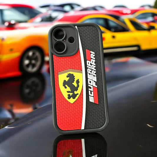 Apple iPhone 16 / 16 Plus Ferrari Soft Silicone Cute 3D Cartoon Back Cover Case - Ferrari
