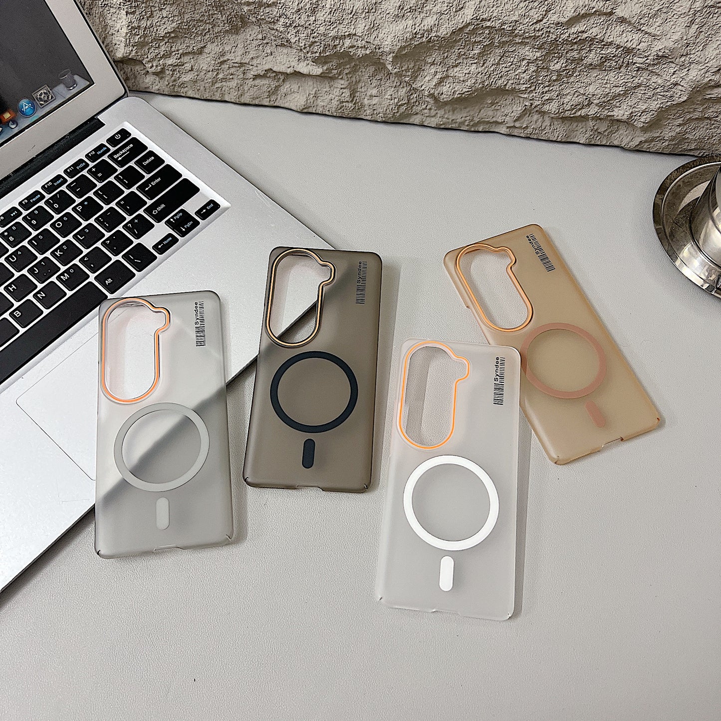 Vivo V40e/iQoo Z9s 5G Premium Magnetic Frosted Ultra Slim Back Case - Desert Gold