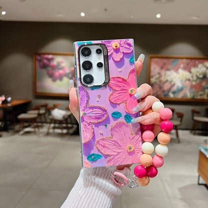 Samsung S24 Ultra 5G 3D Hot Trending Charms Rhinestone Flowers case - Pattern 3