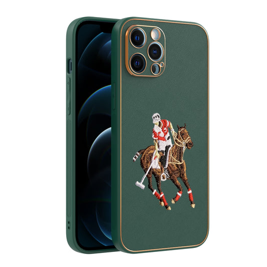 Apple iPhone 12 Pro Max Premium Embroidery Leather case - Pattern 7