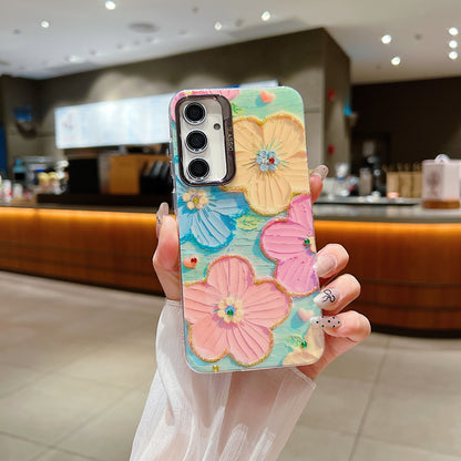 Samsung A35 5G 3D Hot Trending Rhinestone Flowers case - Pattern 2
