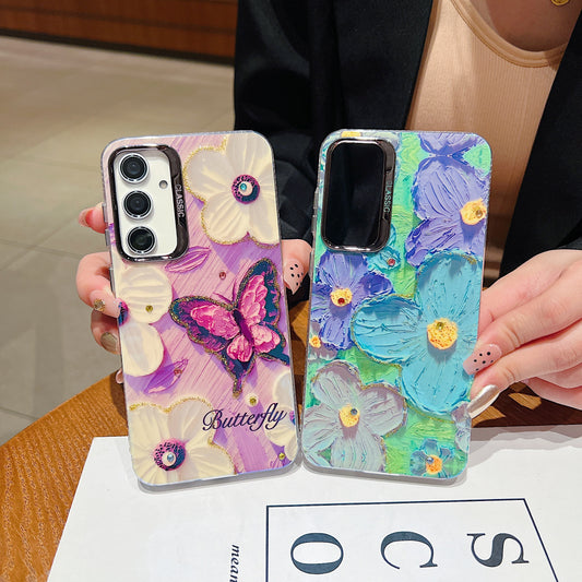 Samsung S23 5G 3D Hot Trending Rhinestone Flowers case - Pattern 4