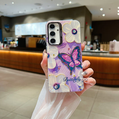 Samsung S24 5G 3D Hot Trending Rhinestone Flowers case - Pattern 6