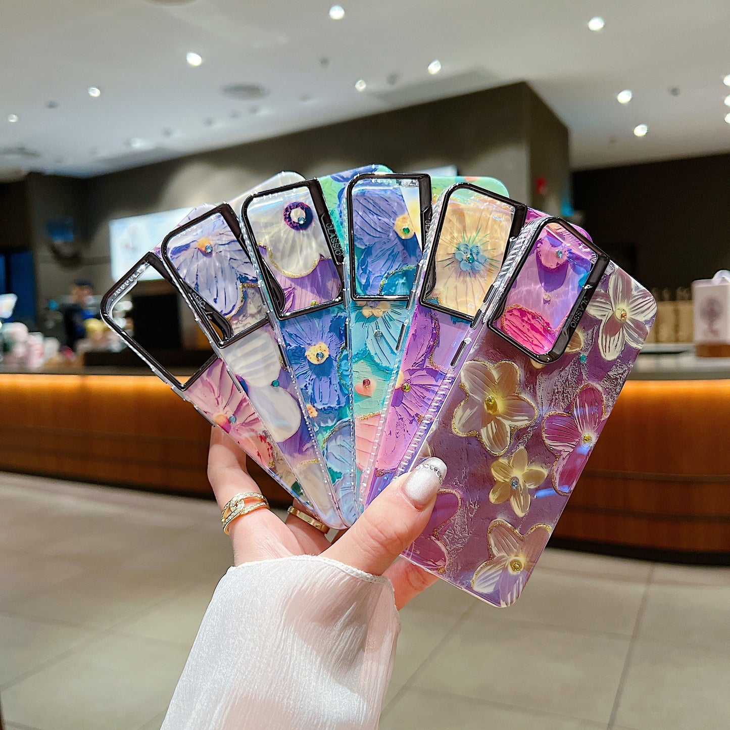 Samsung S22 5G 3D Hot Trending Rhinestone Flowers case - Pattern 2