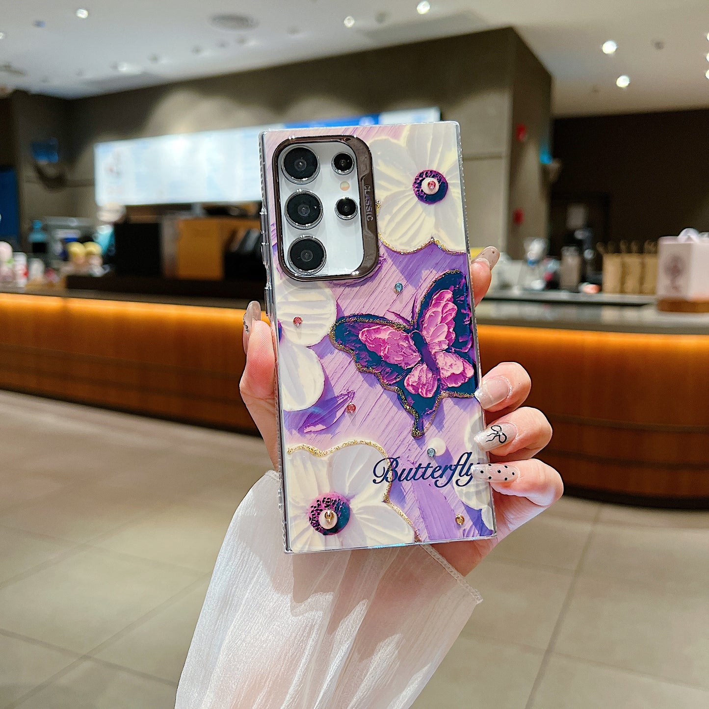 Samsung S23 Ultra 5G 3D Hot Trending Rhinestone Flowers case - Pattern 6