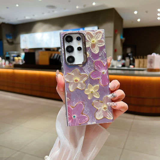 Samsung S23 Ultra 5G 3D Hot Trending Rhinestone Flowers case - Pattern 1