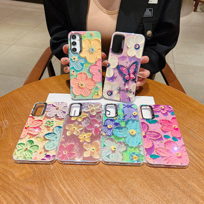 Samsung A34 5G 3D Hot Trending Rhinestone Flowers case - Pattern 6