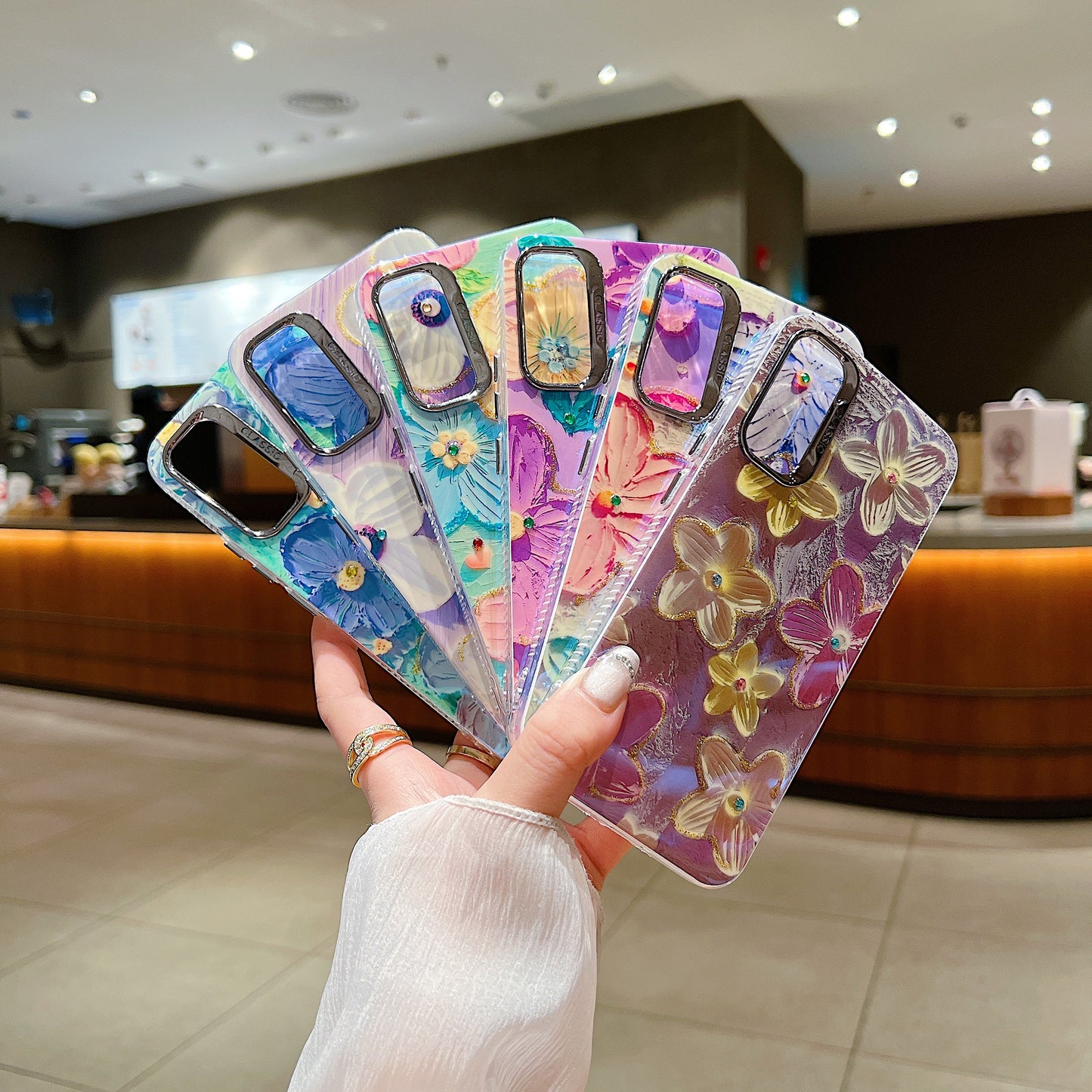 Samsung A54 5G 3D Hot Trending Rhinestone Flowers case - Pattern 3