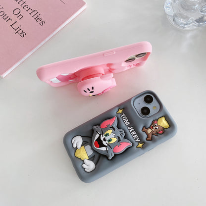 Apple iPhone Tom and Jerry Pop Sockets Soft Silicone cases (Tom & Jerry)