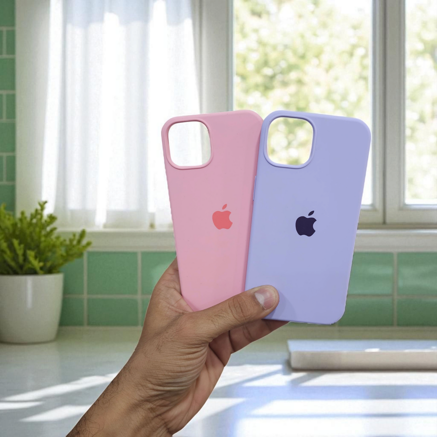 (Pack of 2) Silicone Case Cover for iPhone 12 5G - Combo 2