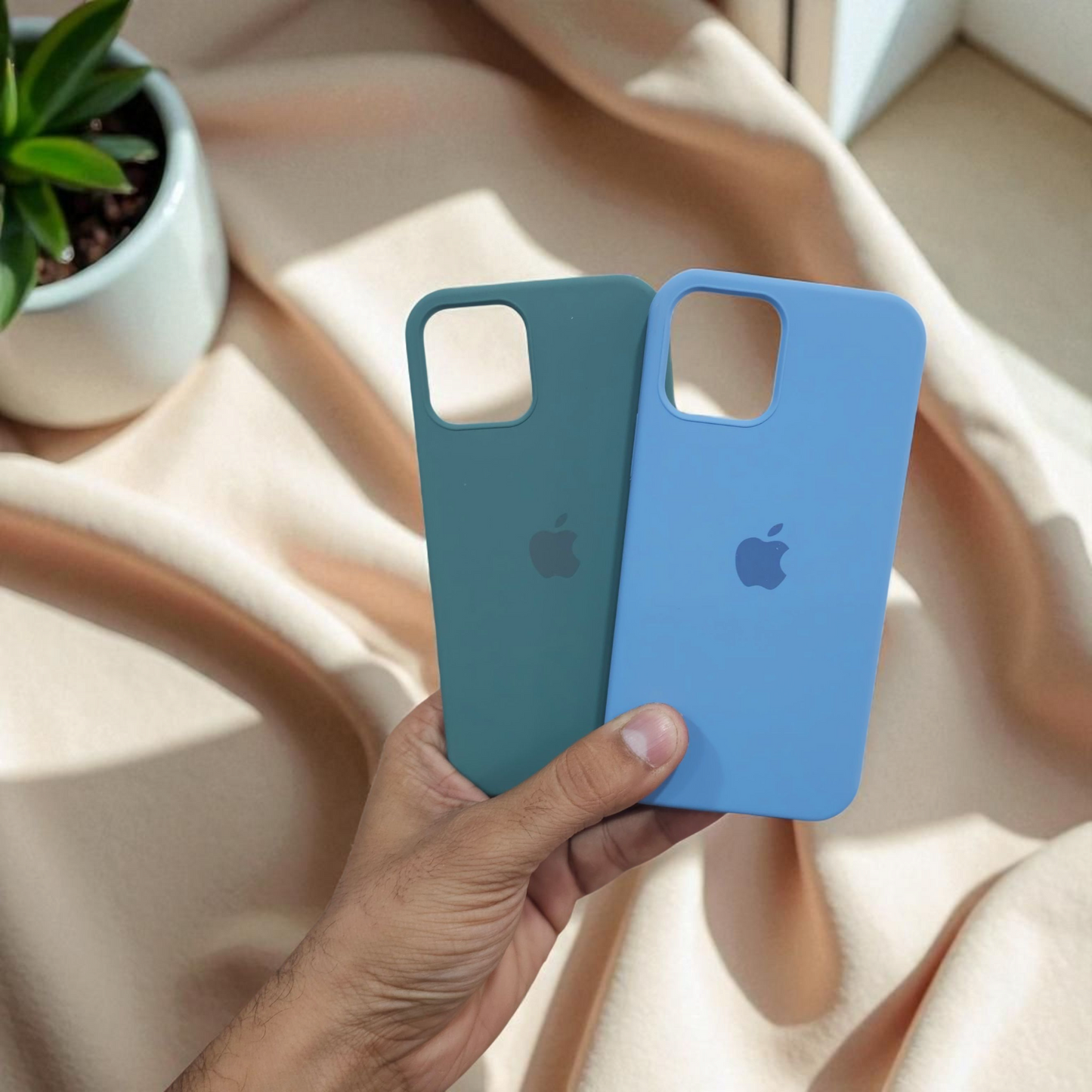 (Pack of 2) Silicone Case Cover for iPhone 12 5G - Combo 4