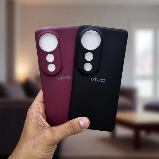 (Pack of 2) Silicone Case Cover for Vivo V40/Vivo V40 Pro 5G - Combo 3
