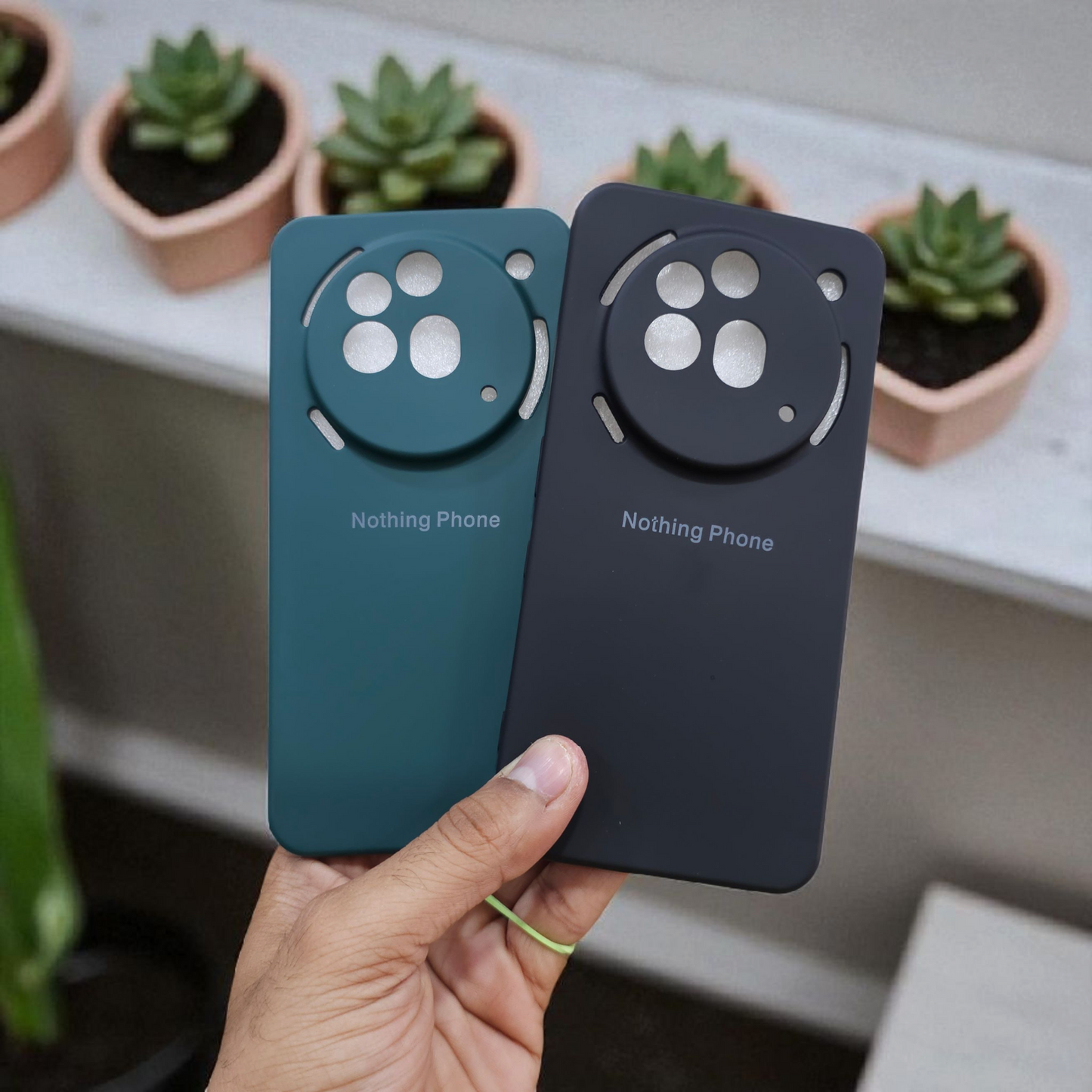 (Pack of 2) Silicone Case Cover for Nothing Phone 3A Pro 5G - Combo 1
