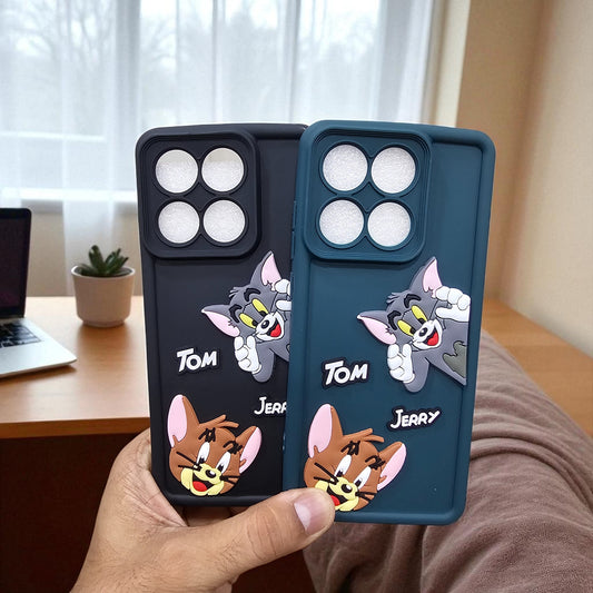 (Pack of 2)Motorola Moto Edge 60 Fusion 5G Soft Silicone tom & jerry Back Cover Case - Combo 1