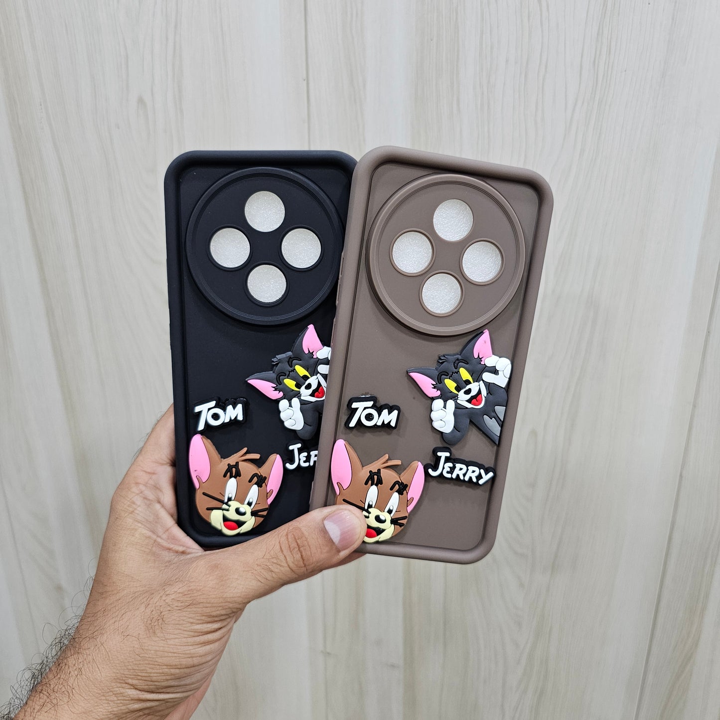 (Pack of 2)Vivo T4/iQoo Z10 5G Soft Silicone tom & jerry Back Cover Case - Combo 1