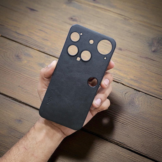 Nothing Phone 3 5g Premium Leather Back Case Cover - Black