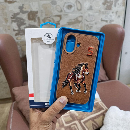 Apple iPhone 16 5g Premium US POLO Assn. Embroidery Leather case - Jockey 2