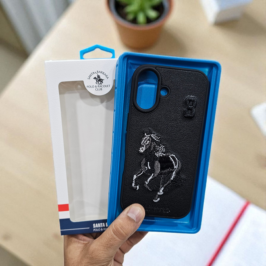Apple iPhone 16 5g Premium US POLO Assn. Embroidery Leather case - Jockey 1