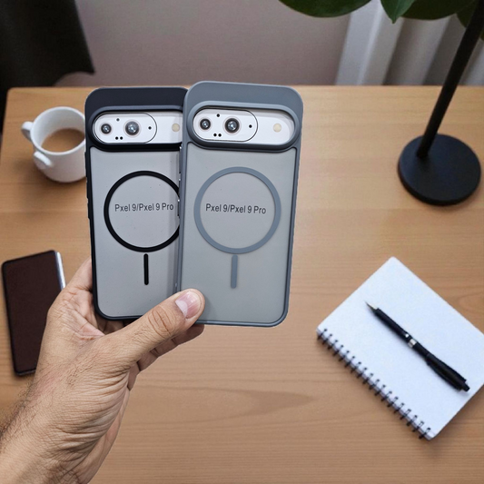 (Pack of 2) Google Pixel 9/9 Pro Magsafe Printed Metal Buttons Back Case Cover - Combo 1