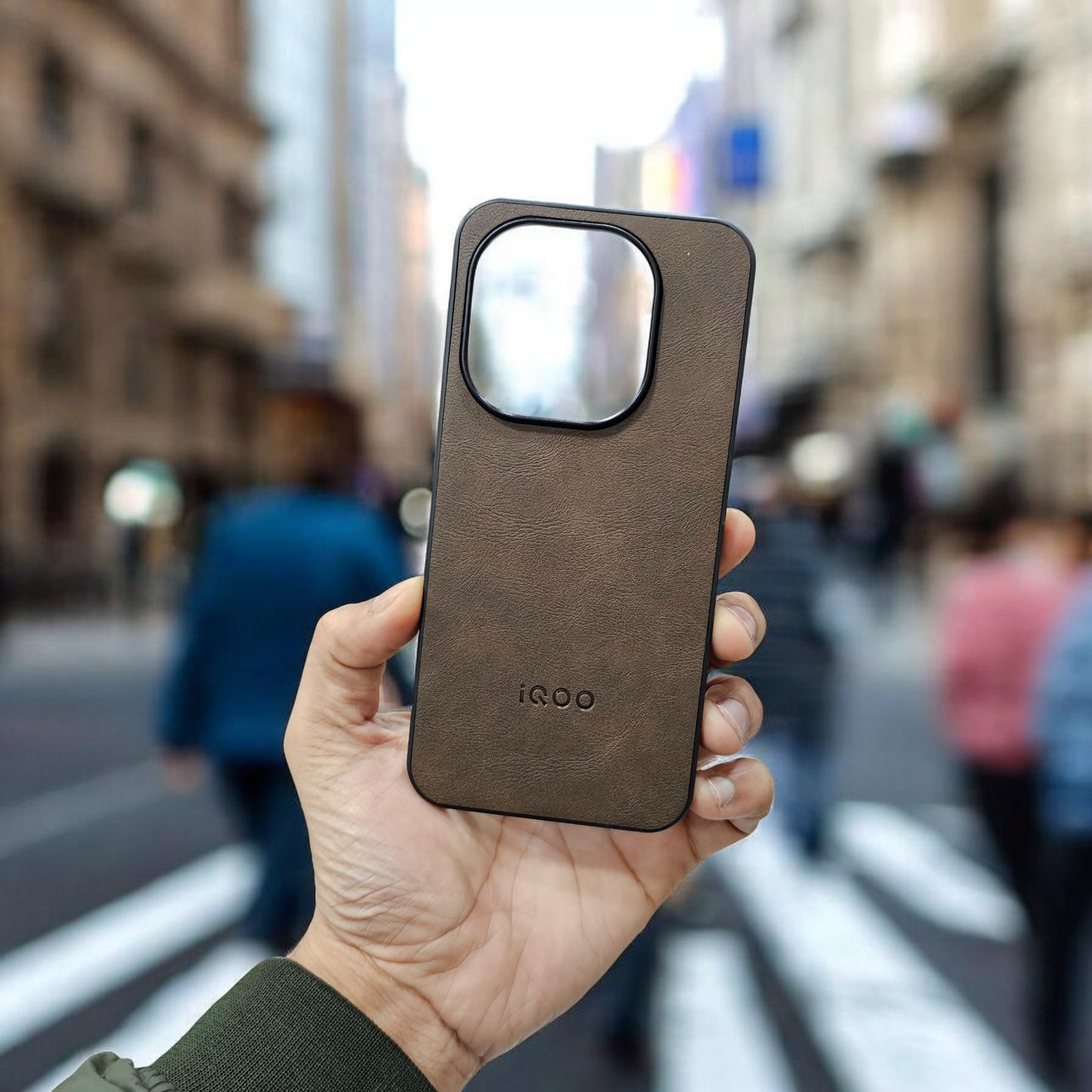 iQOO 15 5g Premium Leather Back Case Cover - Brown