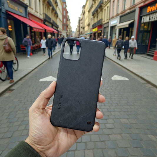 Nothing Phone 3A Lite 5g Premium Leather Back Case Cover - Black