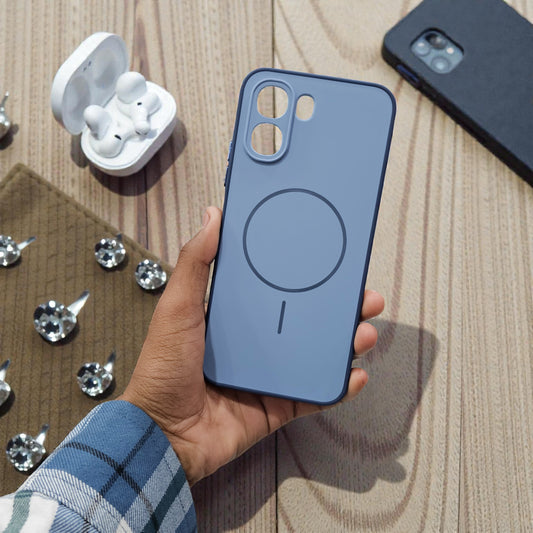 Oppo A6X 5g Premium Magsafe Printed Candy Color Back Case - Blue