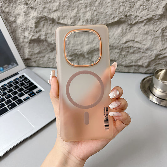 Redmi Note 14 Pro Plus 5G Premium Magnetic Frosted Ultra Slim Back Case - Desert Gold