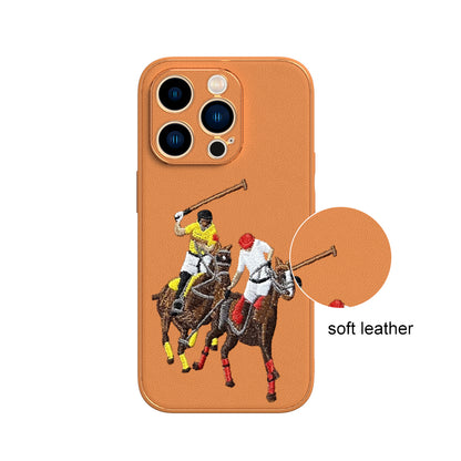 Apple iPhone 14 Pro Premium Embroidery Leather case - Pattern 3